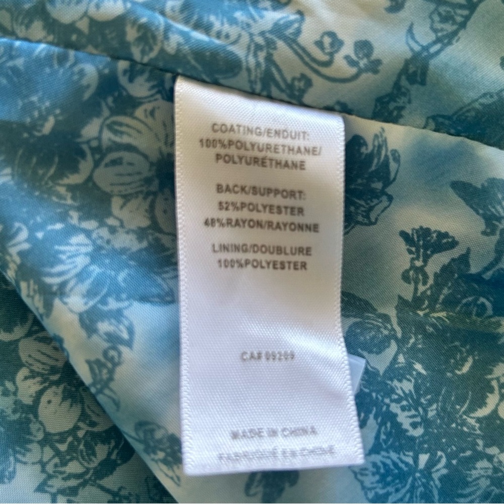 CLEO Blue Vegan Leather Moto Cut Jacket S - Picture 10 of 11